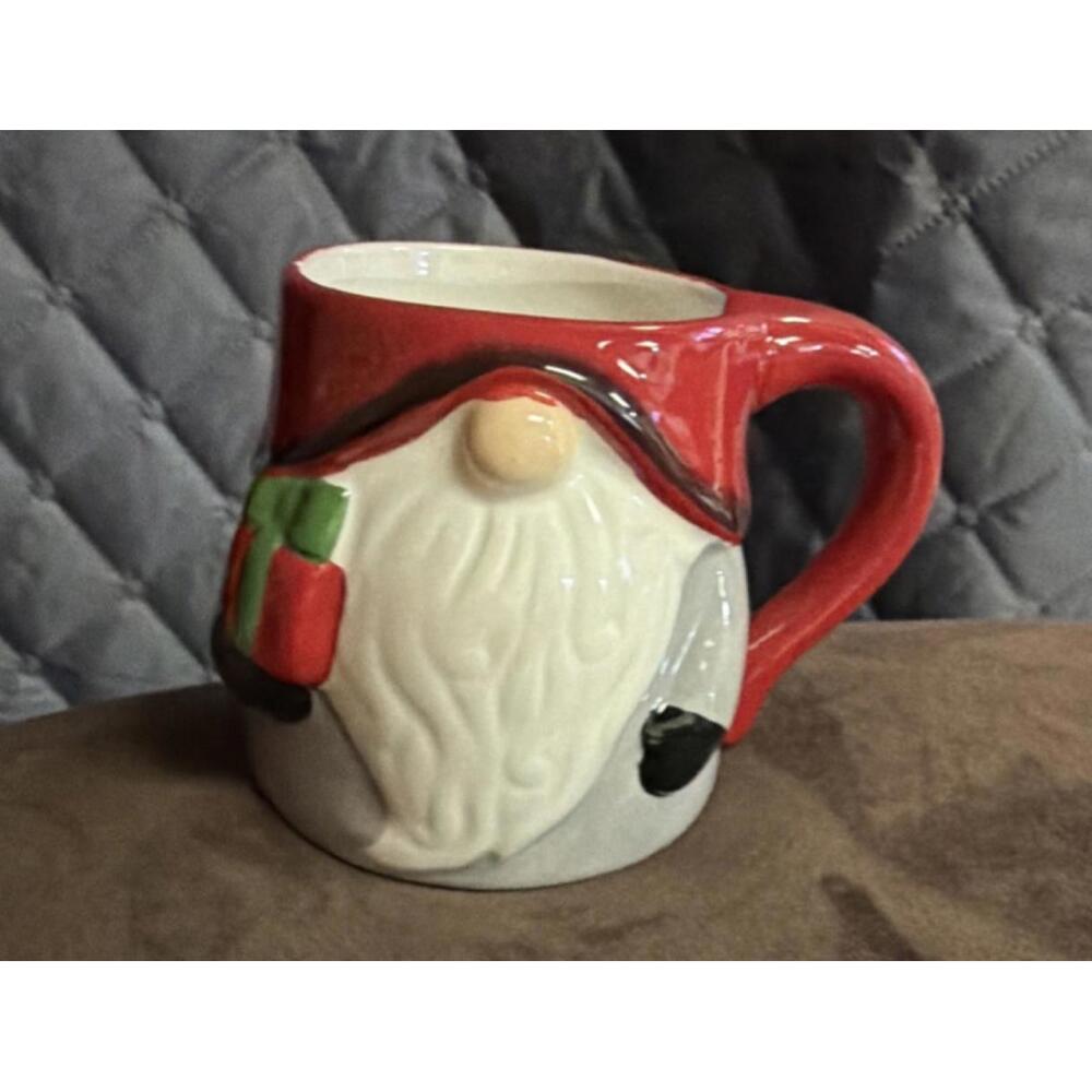 10 Strawberry Street Whimsical Cupboard Santa‎ Gnome Mug Ceramic Christmas